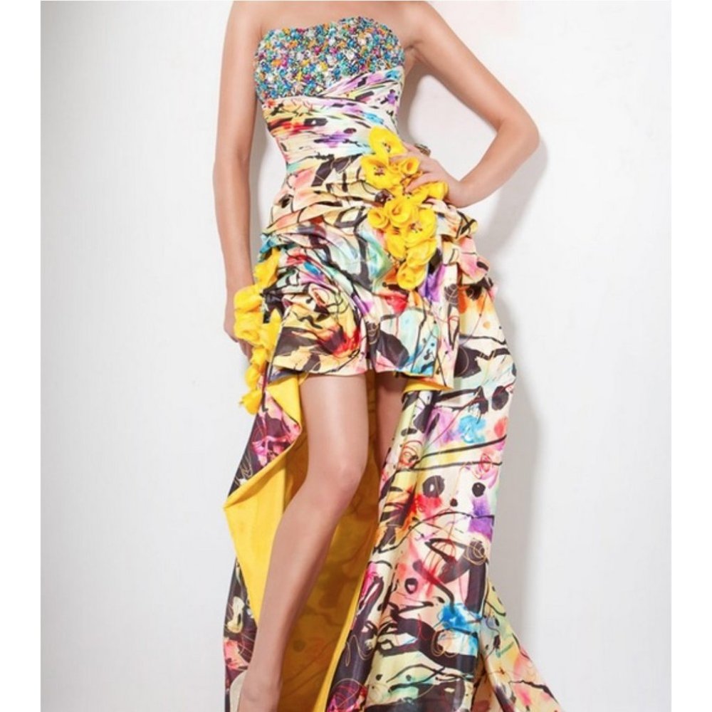Jovani Multicolor High Low Dress
